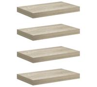 vidaXL Wandschappen zwevend 4 st 40x23x3,8 cm MDF eikenkleurig323870 Brun G