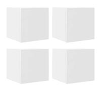 vidaXL 4X Meubles TV Muraux Centre de Divertissement Armoire Suspendue Meuble Stéréo Salon Salle de Séjour Maison Intérieur Blanc 30,5x30x30 cm