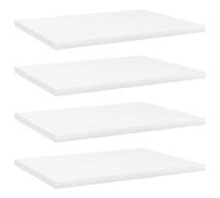vidaXL 4X Panneaux de Bibliothèque Panneaux d’Étagère à Livres Plaques d’Étagère de Rangement Mural Décoration Blanc 40x30x1,5 cm Aggloméré