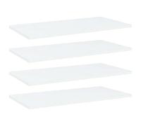 vidaXL 4X Panneaux de Bibliothèque Panneaux d’Étagère à Livres Plaques d’Étagère de Rangement Mural Décoration Blanc 60x30x1,5 cm Aggloméré