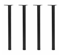vidaXL 4X Pied de Table Réglable en Hauteur 870 mm Noir Pied de Meuble Socle