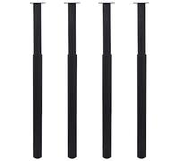 vidaXL Pieds de table télescopiques 4 pcs Noir 710 mm - 1100 mm