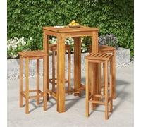 vidaXL Ensemble de bar de jardin 5 pièces en bois massif d'acacia
