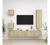 vidaXL – Ensemble de meubles TV 5 pcs 3079012 – Chêne Sonoma, bois d'ingénierie, avec rangement