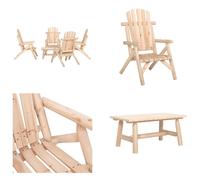 vidaXL 5 pcs. Garden Lounge Set Massivly Sapin - Garden Lounge Set - Garden Lounge Sets - Lounge Set Terrasse