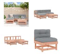 vidaXL 5 pcs. Garden Lounge Set with Coussin Massif Wood Douglasie - Garden Lounge Set - Garden Lounge Sets - Lounge Set - Outdoor Lounge Set