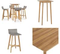 vidaXL 5 tlg. Garten Essgruppe Massivholz Akazie - Bar-Set - Ensemble de bar - Table de bar