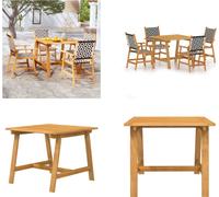 vidaXL 5 tlg. Garten Essgruppe Massivholz Akazie - Garten Essgruppe - Garten Essmöbel Set - Garten Möbelset