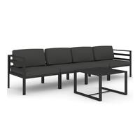 vidaXL 5-tlg. Set de salon de jardin avec baissière Aluminium Anthrazit