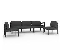 vidaXL 5-tlg. Set de salon de jardin avec baissière Aluminium Anthrazit