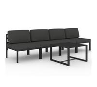 vidaXL 5-tlg. Set de salon de jardin avec baissière Aluminium Anthrazit