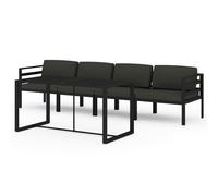 vidaXL 5-tlg. Set de salon de jardin avec baissière Aluminium Anthrazit