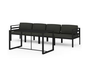 vidaXL 5-tlg. Set de salon de jardin avec baissière Aluminium Anthrazit