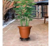 vidaXL Chariots à plantes avec roues 5 pcs Diamètre 30 cm Noir 170 kg