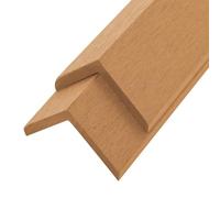 vidaXL Cornière de terrasse WPC – Baguette d'angle bordure couleur teck – 5x