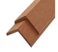 vidaXL Cornière pour terrasse WPC Baguette d'angle marron clair 5x