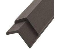 vidaXL Plinthes d'angle 5 pcs. WPC 170 cm brun foncé