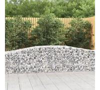 vidaXL 5x Paniers à Gabions Arqués Cages à Gabions Arquées Murs de Gabion Barrières de Jardin Terrasse Extérieur 3145933 Gris G