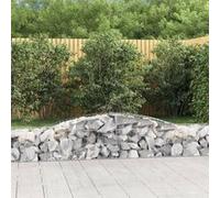 vidaXL 5x Paniers à Gabions Arqués Cages à Gabions Arquées Murs de Gabion Barrières de Jardin Terrasse Extérieur 3146960 Or G