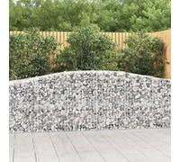 vidaXL 5x Paniers à Gabions Arqués Cages à Gabions Arquées Murs de Gabion Barrières de Jardin Terrasse Extérieur 3145946 Gris G