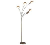 vidaXL Lampadaire sur Pied à Arc - Éclairage pour Salon, Chambre à Coucher, Maison Intérieur - 200 cm, 5 x E14, Argenté