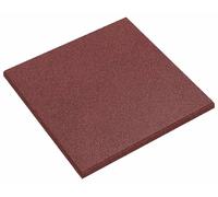 vidaXL : 6 dalles de protection antichute, rouge, 50 x 50 cm, en caoutchouc