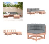 vidaXL 6 pcs. Garden Lounge Set with Coussins Massif Wood Douglasie - Garden Lounge Set - Garden Lounge Sets - Lounge Set - Outdoor Lounge Set