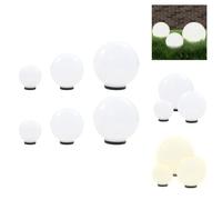 vidaXL 6 pcs. Set de lampes de jardin LED Sphérique 20/30/40 cm PMMA - éclairage extérieur