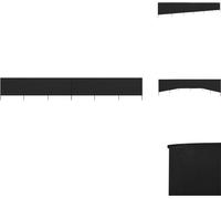 vidaXL 6 pièces de toile brise-vent 800 x 160 cm Noir - Parasols et protections solaires
