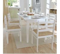 vidaXL Chaises de salle à manger 6x Bois carré blanc 272092