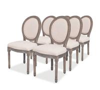 vidaXL 6x Chaise de Salle à Manger Lin Chaises de Cuisine Chaises à Manger 274620