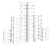 vidaXL 6x Gabions Treillis Galvanisé Clôture Murale de Jardin Bordure Patio 141049
