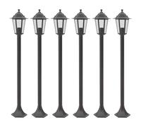 vidaXL Borne d'éclairage de jardin 6 pcs. E27 110 cm aluminium bronze