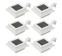 vidaXL 6x Lampe Solaire à LED Carrée d'Extérieur 12 cm Blanc Lampe de Jardin 44469