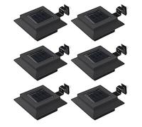 vidaXL 6X Lampe Solaire à LED Carrée d'Extérieur 12 cm Noir Lampe de Jardin