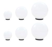 vidaXL 6 pcs. Set de lampes de jardin LED Sphérique 20/30/40 cm PMMA