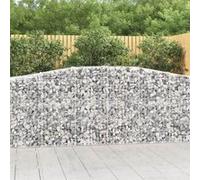 vidaXL Paniers à gabions arqués 6 pcs fer galvanisé 400x50x100/120 cm