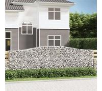 Vidaxl Paniers À Gabions Arqués 6 Pcs 400x50x120/140 Cm Fer Galvanisé