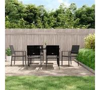 vidaXL Ensemble de jardin 7 pièces Poly rotin et acier