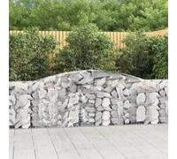 vidaXL 7x Paniers à Gabions Arqués Cages à Gabions Arquées Murs de Gabion Barrières de Jardin Terrasse Extérieur 3146871 Gris G