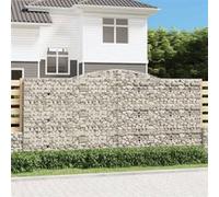 vidaXL 7x Paniers à Gabions Arqués Cages à Gabions Arquées Murs de Gabion Barrières de Jardin Terrasse Extérieur 3146923 Beige G