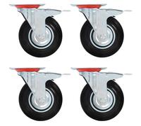 vidaXL 8 pcs Roulettes pivotantes 125 mm