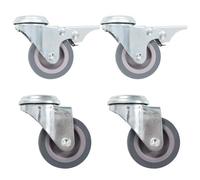 vidaXL 8 pcs Roulettes pivotantes à trou de boulon 50 mm