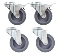 vidaXL 8 pcs Roulettes pivotantes à trou de boulon 75 mm