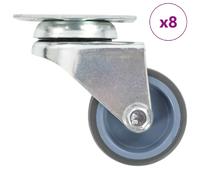 vidaXL 8 pcs Roulettes pivotantes doubles 50 mm