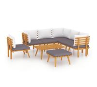 vidaXL 8-tlg. Garten-Lounge-Set mit Kissen Massivholz Akazie