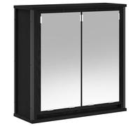 VidaXL 861897 miroir de salle de bain et armoire de rangement pour évier Noir