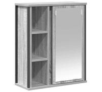 VidaXL 861905 miroir de salle de bain et armoire de rangement pour évier Gris