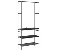VidaXL 868463 Organisateur de stockage suspendu Bois Noir Noir