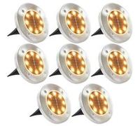 vidaXL Lampe Solaire Sol 8 pcs Blanc Chaud